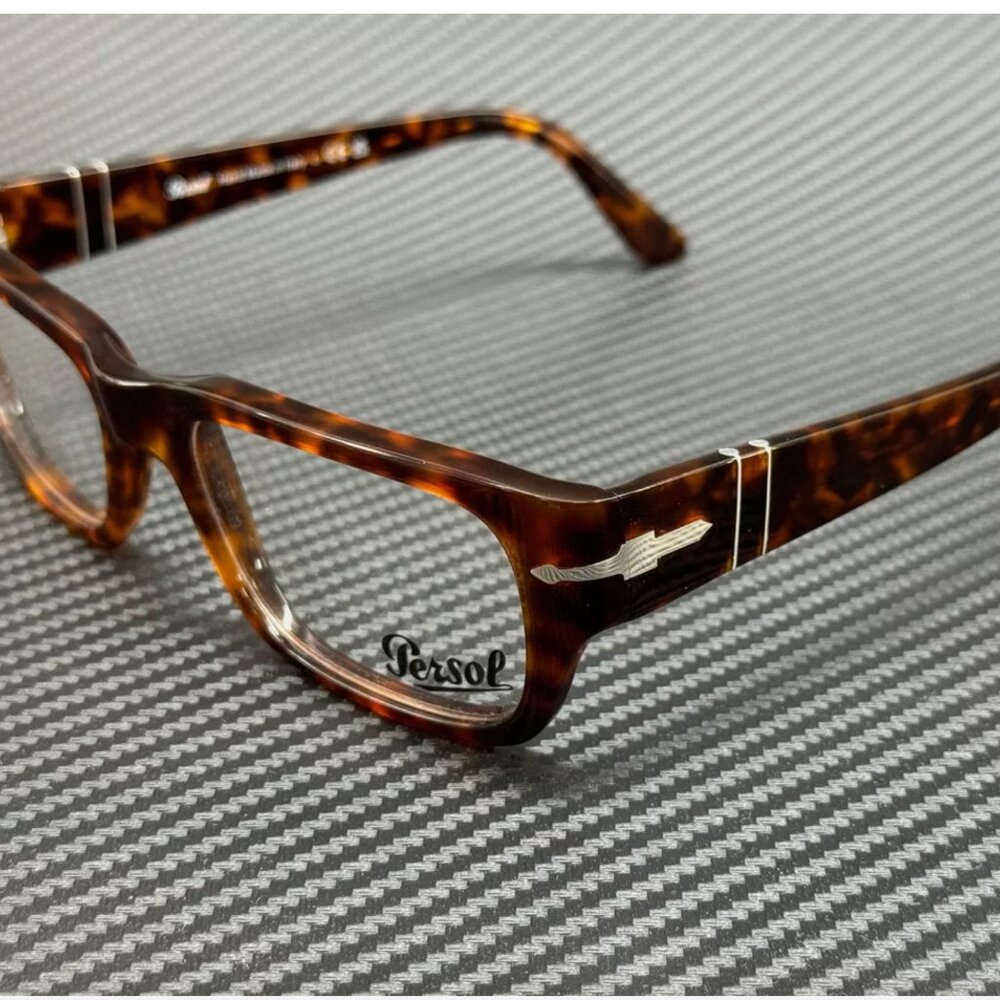 New Persol Brown Havana Unisex 55mm Eyeglasses